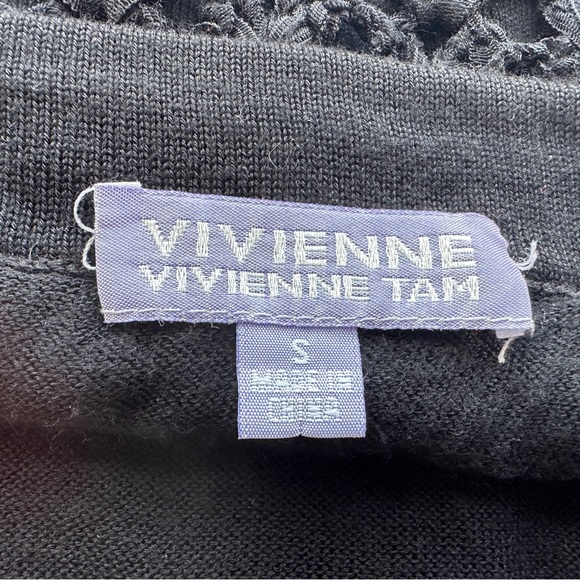 Vivienne Tam Crochet Black Knee-Length Skirt - Picture 6 of 6